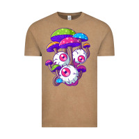 Vintage Coffee psychedelic mushroom hippie magic fungus shrooms trance rave t shirt Vintage Tee - linhVisuals