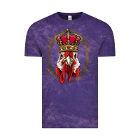 Cloud Purple chicken chick king chicken wearing crown queen chicken animal 228 roos Vintage Tee - linhVisuals