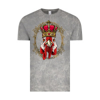 Cloud Rock chicken chick king chicken wearing crown queen chicken animal 228 roos Vintage Tee - linhVisuals