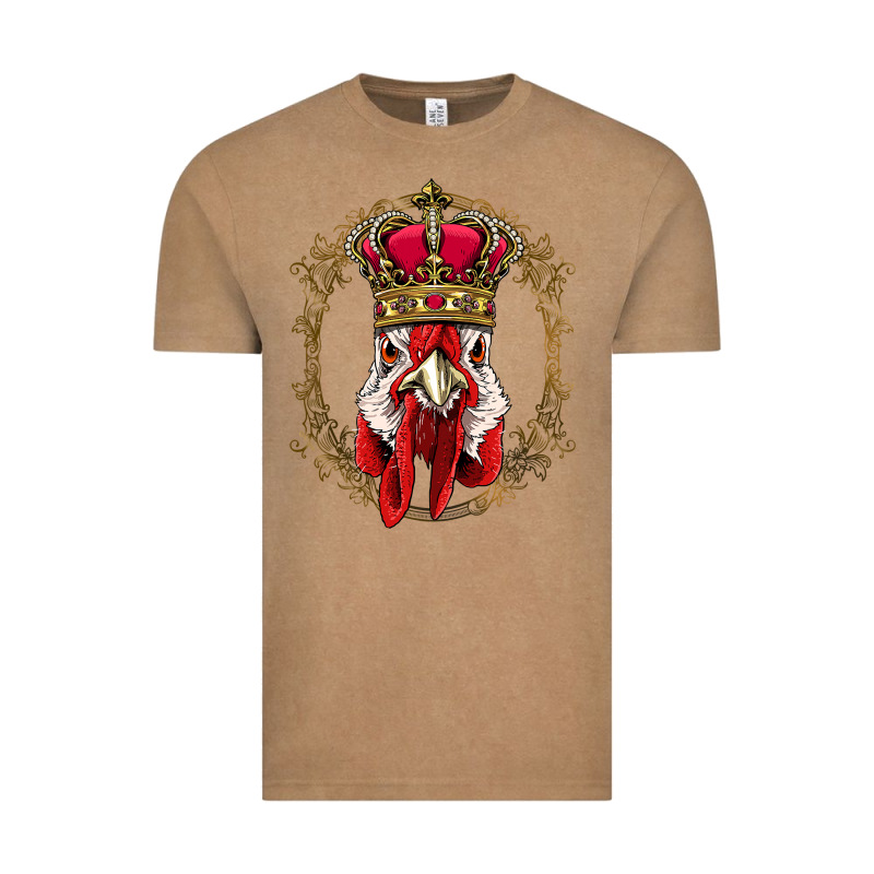 Chicken Chick King Chicken Wearing Crown Queen Chicken Animal 228 Roos Vintage Tee by linhVisuals | Teevron