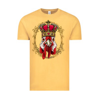 Vintage Mustard chicken chick king chicken wearing crown queen chicken animal 228 roos Vintage Tee - linhVisuals