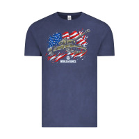 Vintage Denim world of tanks veterans day collection (t26e3 eagle 7) t shirt Vintage Tee - linhVisuals