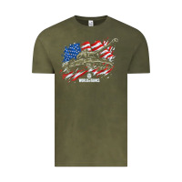 Vintage Olive world of tanks veterans day collection (t26e3 eagle 7) t shirt Vintage Tee - linhVisuals