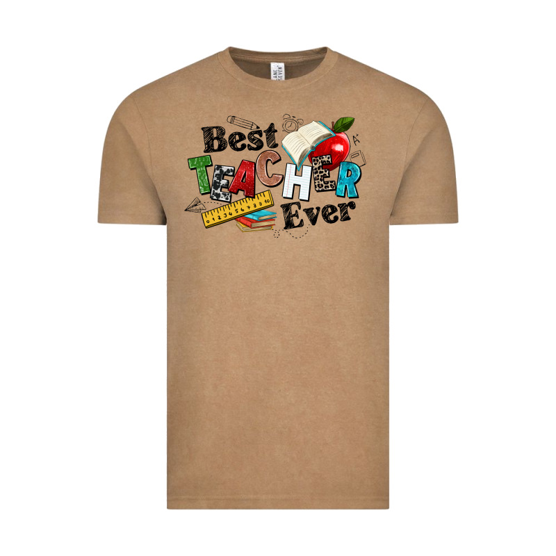 Best Teacher Ever Vintage Tee by NancyCooperArtShop | Teevron