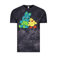 Cloud Black bunny and ducky Vintage Tee - linhVisuals