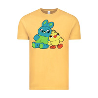 Vintage Mustard bunny and ducky Vintage Tee - linhVisuals