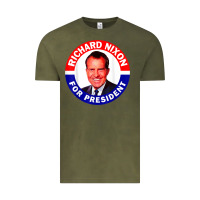 Vintage Olive richard nixon president usa vote election campaign t shirt Vintage Tee - linhVisuals