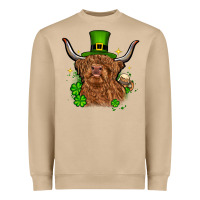 Mushroom St. Patrick's Day cow Heavyweight Sweatshirt - OliviaCreatesArt