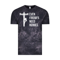 Cloud Black even firemen need heroes lineworker powerline technician premium Vintage Tee - linhVisuals