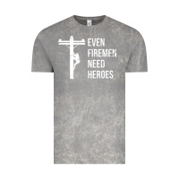 Cloud Rock even firemen need heroes lineworker powerline technician premium Vintage Tee - linhVisuals