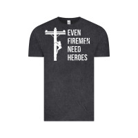 Vintage Black even firemen need heroes lineworker powerline technician premium Vintage Tee - linhVisuals