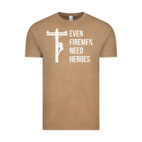 Vintage Coffee even firemen need heroes lineworker powerline technician premium Vintage Tee - linhVisuals