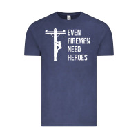 Vintage Denim even firemen need heroes lineworker powerline technician premium Vintage Tee - linhVisuals