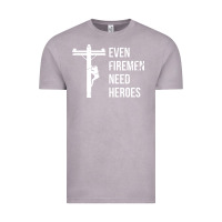 Vintage Zinc even firemen need heroes lineworker powerline technician premium Vintage Tee - linhVisuals