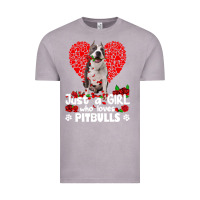 Vintage Zinc pitbull lover dog roses funny just a girl who loves pitbull 213 pitbul Vintage Tee - linhVisuals