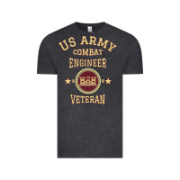 Vintage Black us army combat engineer combat engineer veteran gift pullover hoodie Vintage Tee - linhVisuals