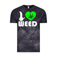 Cloud Black i love weed fun Vintage Tee - linhVisuals