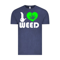 Vintage Denim i love weed fun Vintage Tee - linhVisuals