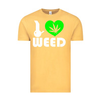 Vintage Mustard i love weed fun Vintage Tee - linhVisuals