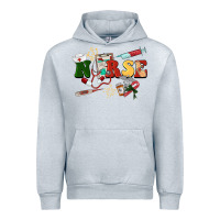 Heather Grey Christmas nurse Urban Hoodie - BarkalooDesign