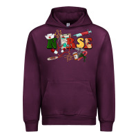 Mauve Wine Christmas nurse Urban Hoodie - BarkalooDesign