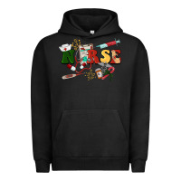 Pigment Black Christmas nurse Urban Hoodie - BarkalooDesign