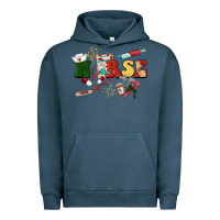 Pigment Midnight Navy Christmas nurse Urban Hoodie - BarkalooDesign