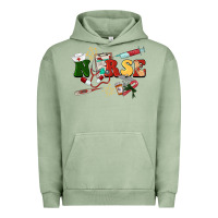 Pigment Oil Green Christmas nurse Urban Hoodie - BarkalooDesign
