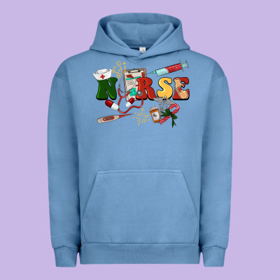 Christmas Nurse Urban Hoodie Designed By Barkaloodesign