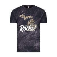 Cloud Black great lakes shaped men women petoskey stone michigan rocks pullover ho Vintage Tee - linhVisuals
