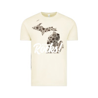Vintage Arctic great lakes shaped men women petoskey stone michigan rocks pullover ho Vintage Tee - linhVisuals