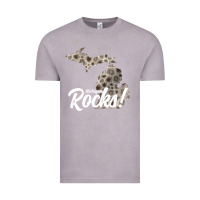 Vintage Zinc great lakes shaped men women petoskey stone michigan rocks pullover ho Vintage Tee - linhVisuals