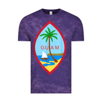 Cloud Purple guam coat of arms souvenir gift flag chamorro t shirt Vintage Tee - linhVisuals