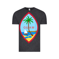 Vintage Black guam coat of arms souvenir gift flag chamorro t shirt Vintage Tee - linhVisuals