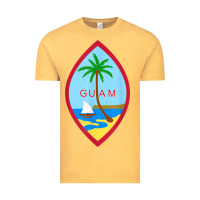 Vintage Mustard guam coat of arms souvenir gift flag chamorro t shirt Vintage Tee - linhVisuals