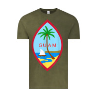 Vintage Olive guam coat of arms souvenir gift flag chamorro t shirt Vintage Tee - linhVisuals