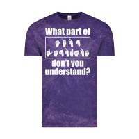 Cloud Purple funny sign language gift men women hand symbol interpreter t shirt Vintage Tee - linhVisuals