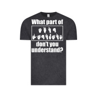 Vintage Black funny sign language gift men women hand symbol interpreter t shirt Vintage Tee - linhVisuals