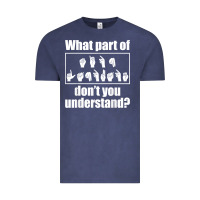 Vintage Denim funny sign language gift men women hand symbol interpreter t shirt Vintage Tee - linhVisuals