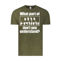 Vintage Olive funny sign language gift men women hand symbol interpreter t shirt Vintage Tee - linhVisuals