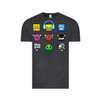 Vintage Black geometry dash insane Vintage Tee - linhVisuals