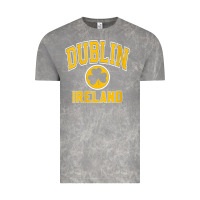 Cloud Rock womens dublin ireland varsity style shamrock green with amber print v Vintage Tee - linhVisuals
