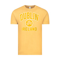 Vintage Mustard womens dublin ireland varsity style shamrock green with amber print v Vintage Tee - linhVisuals
