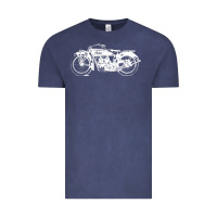 Vintage Denim indian scout motorcycle Vintage Tee - linhVisuals