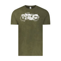Vintage Olive indian scout motorcycle Vintage Tee - linhVisuals