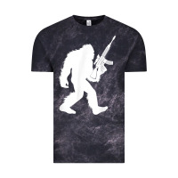 Cloud Black bigfoot with rifle sasquatch 2nd amendment gun t shirt Vintage Tee - linhVisuals