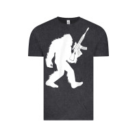Vintage Black bigfoot with rifle sasquatch 2nd amendment gun t shirt Vintage Tee - linhVisuals