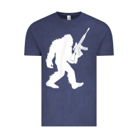 Vintage Denim bigfoot with rifle sasquatch 2nd amendment gun t shirt Vintage Tee - linhVisuals