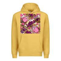 Antique Gold Mom Coffee Cups With Leopard Digital Paper Premium Hoodie - BundleAndBundleShop