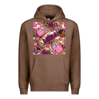 Chestnut Mom Coffee Cups With Leopard Digital Paper Premium Hoodie - BundleAndBundleShop